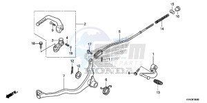 CRF110FD CRF110F Europe Direct - (ED) drawing PEDAL/KICK STARTER ARM