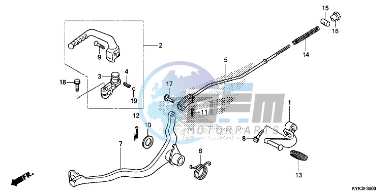 PEDAL/KICK STARTER ARM