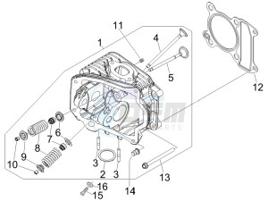 Liberty 50 4t Delivery Single disc drawing Cilinder head unit - Valve