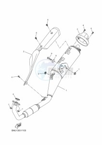 YZF125-A YZF-R125 (BNU1) drawing EXHAUST