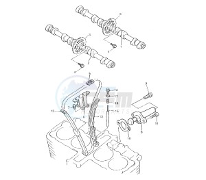 XJR 1300 drawing CAMSHAFT AND TIMING CHAIN