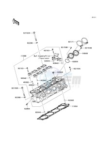 KRF 750 F [TERYX 750 4X4 NRA OUTDOORS] (F8F) C9FA drawing CYLINDER HEAD