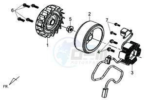 X'PRO 50 45KMH (L8) EU EURO4 drawing MAGNETO / FLYWHEEL