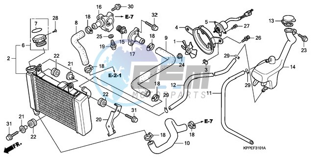 RADIATOR (CBR125RW7/RW9/RWA)