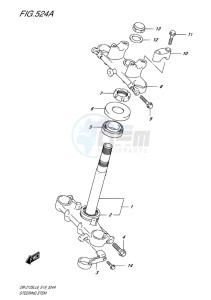 DR-Z125L EU drawing STEERING STEM