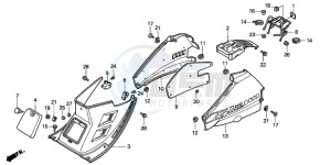 NH80MD drawing CENTER COVER/BODY COVER