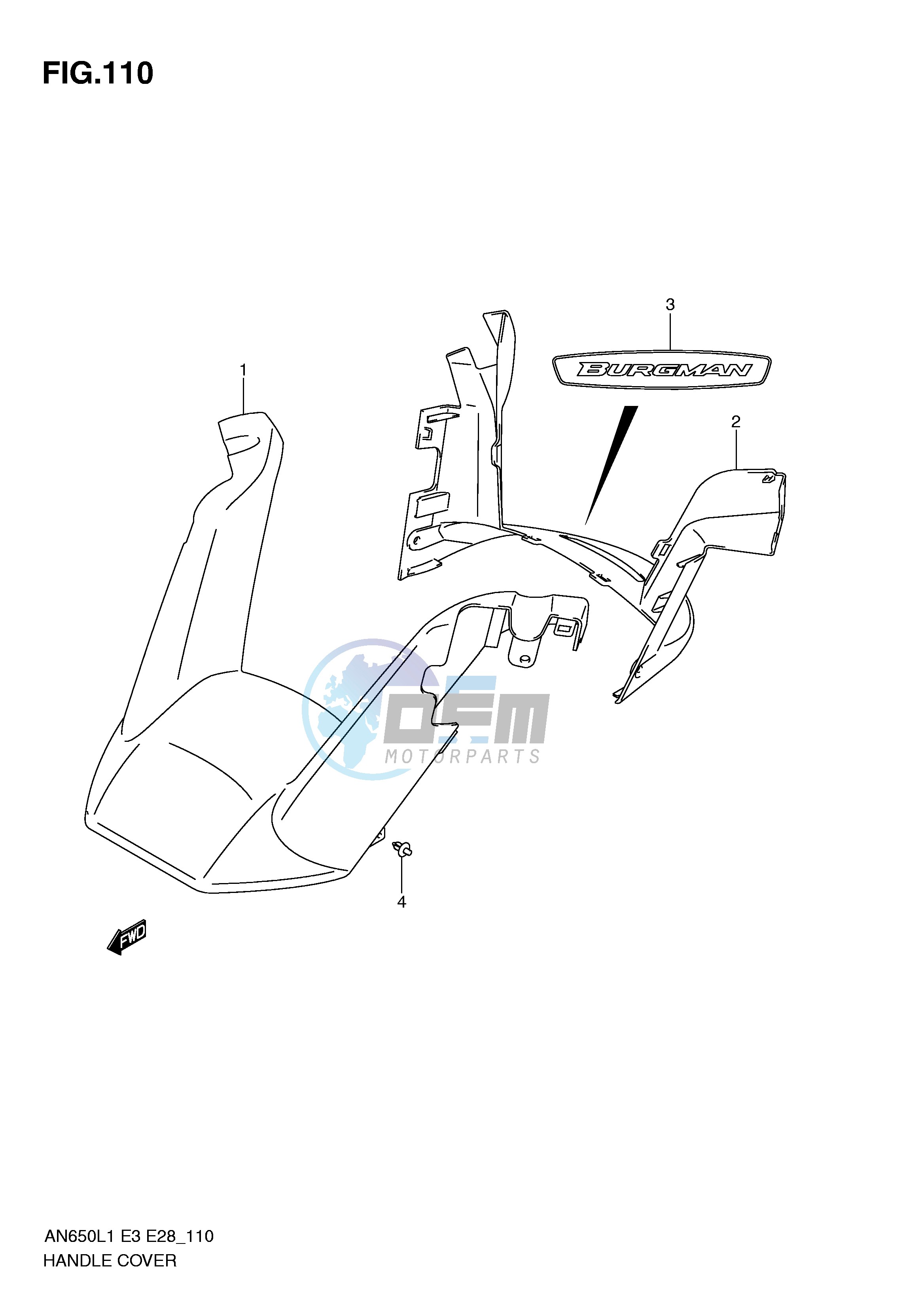 HANDLE COVER (AN650AL1 E28)