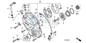 CB600F3A UK - (E / MKH ST) drawing RIGHT CRANKCASE COVER