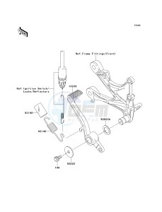 ZX 600 N [ZX-6RR] (N1) N1 drawing BRAKE PEDAL_TORQUE LINK