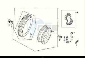 CROX 50 (AE05WB-EU) (E5) (M1) drawing REAR WHEEL