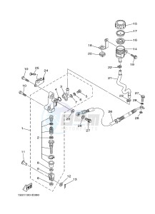 YFM700R YFM700RSF RAPTOR 700 SPECIAL EDITION (B463) drawing REAR MASTER CYLINDER