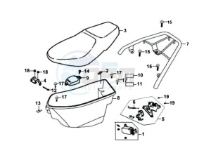 ORBIT 50 drawing BUDDYSEAT - REAR LUGGAGE FRAME