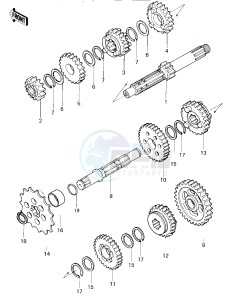 KDX 80 A [KDX80] (A1-A2) [KDX80] drawing TRANSMISSION