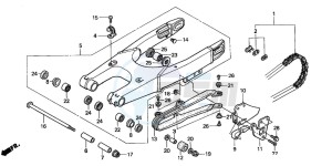 CR80RB drawing SWINGARM