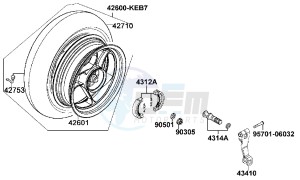 AGILITY FAT 50cc12 inch Netherlands drawing Rear Wheel