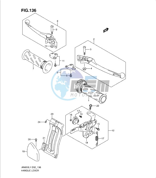 HANDLE LEVER (AN650AL1 E24)