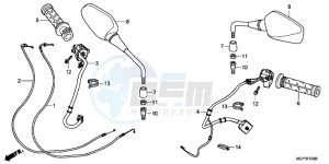 VFR800XD CrossRunner - VFR800X UK - (E) drawing SWITCH/CABLE