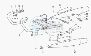 California 1100 Vintage Classic-Touring drawing Exhaust unit