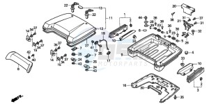 GL1500A GOLDWING ASPENCADE drawing TRUNK BOX (G)