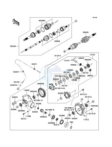 MULE_610_4X4 KAF400ABF EU drawing Drive Shaft-Front