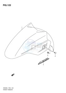 AN400 (E2) Burgman drawing FRONT FENDER (AN400ZAL1 E2)