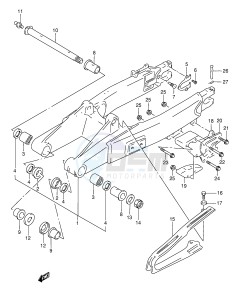 RMX250 (E28) drawing REAR SWINGING ARM