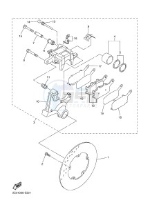 YZF-R6 600 R6 (2CXM 2CXN) drawing REAR BRAKE CALIPER