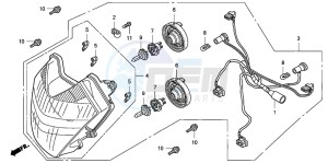 FJS600A 400 SILVER WING drawing HEADLIGHT