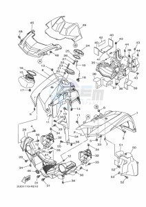 YFM700FWAD GRIZZLY 700 EPS (BFEG) drawing FRONT FENDER