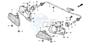 TRX400FA FOURTRAX AT drawing TAILLIGHT