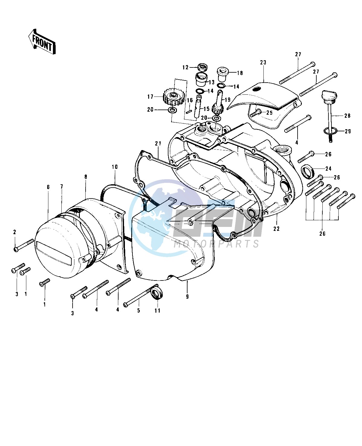 ENGINE COVERS -- 73-75 D_E_F & 76 A8- -