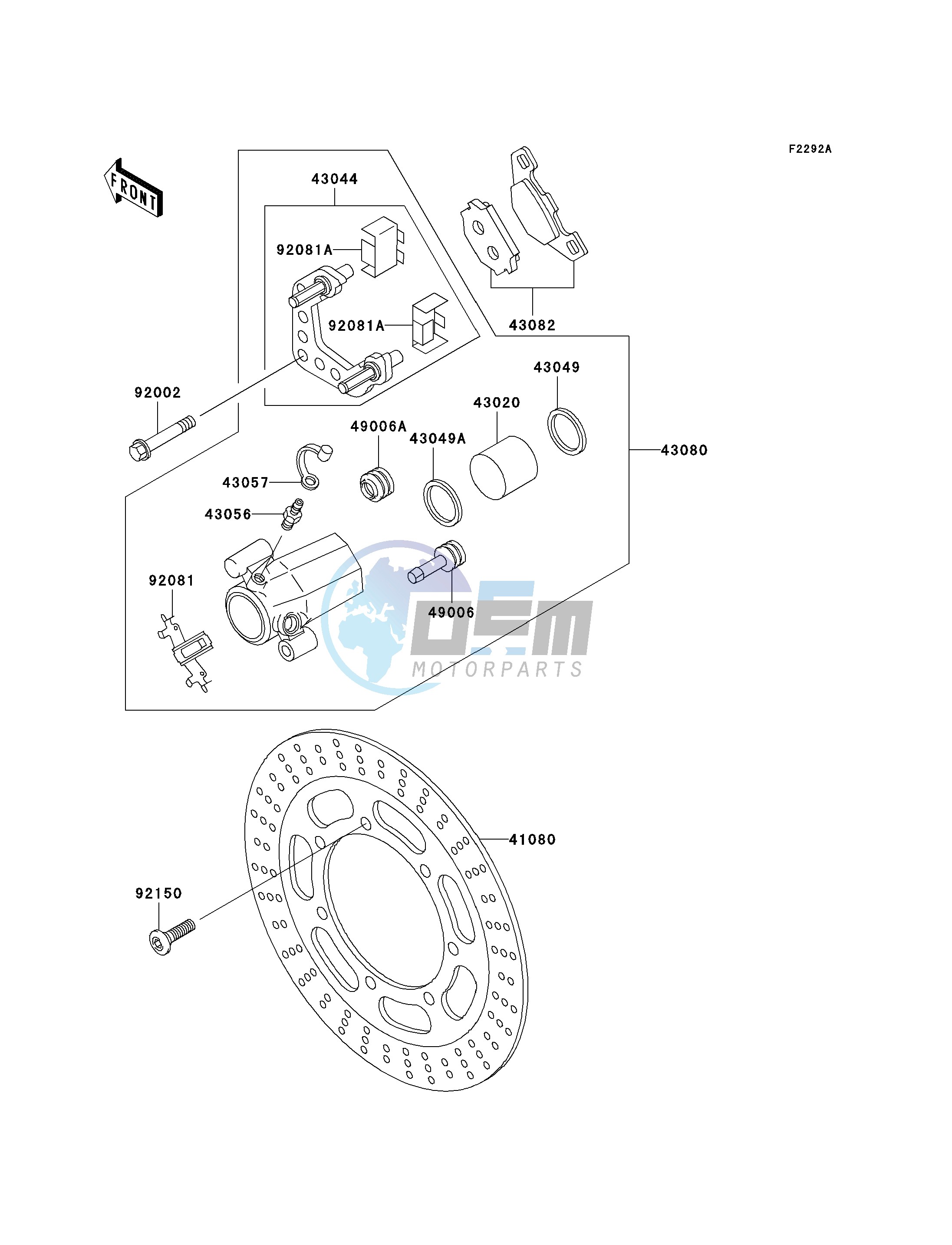 FRONT BRAKE-- EN500-C9- -