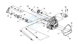 QUAD LANDER 300S drawing CRANKCASE RIGHT