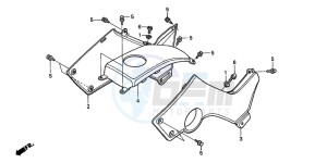 TRX250TE FOURTRAX RECON ES drawing BODY COVER ('02-'04)