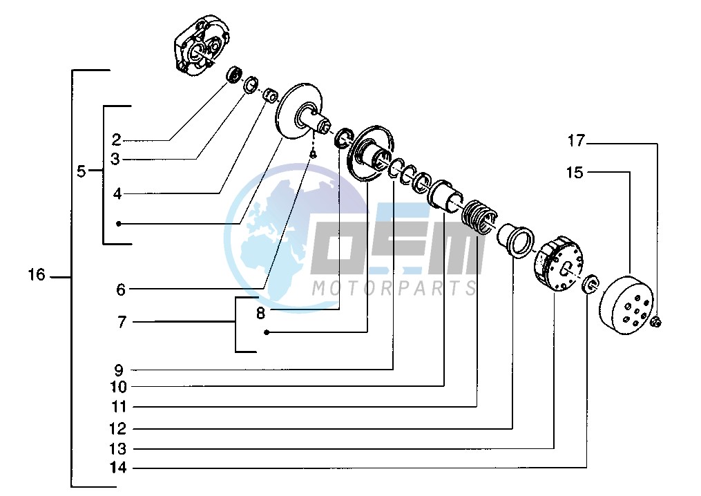 Driven pulley