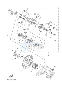 YFZ450 YFZ450B (1PD2 1PD3 1PD1) drawing REAR BRAKE CALIPER