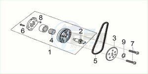 CRUISYM a 125 (LV12W3Z1-EU) (E5) (M3) drawing OIL PUMP