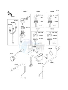 KVF 360 A [PRAIRIE 360 4X4] (A6F-A9F) A7F drawing IGNITION SWITCH