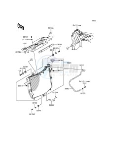 NINJA H2R ZX1000PGF EU drawing Radiator