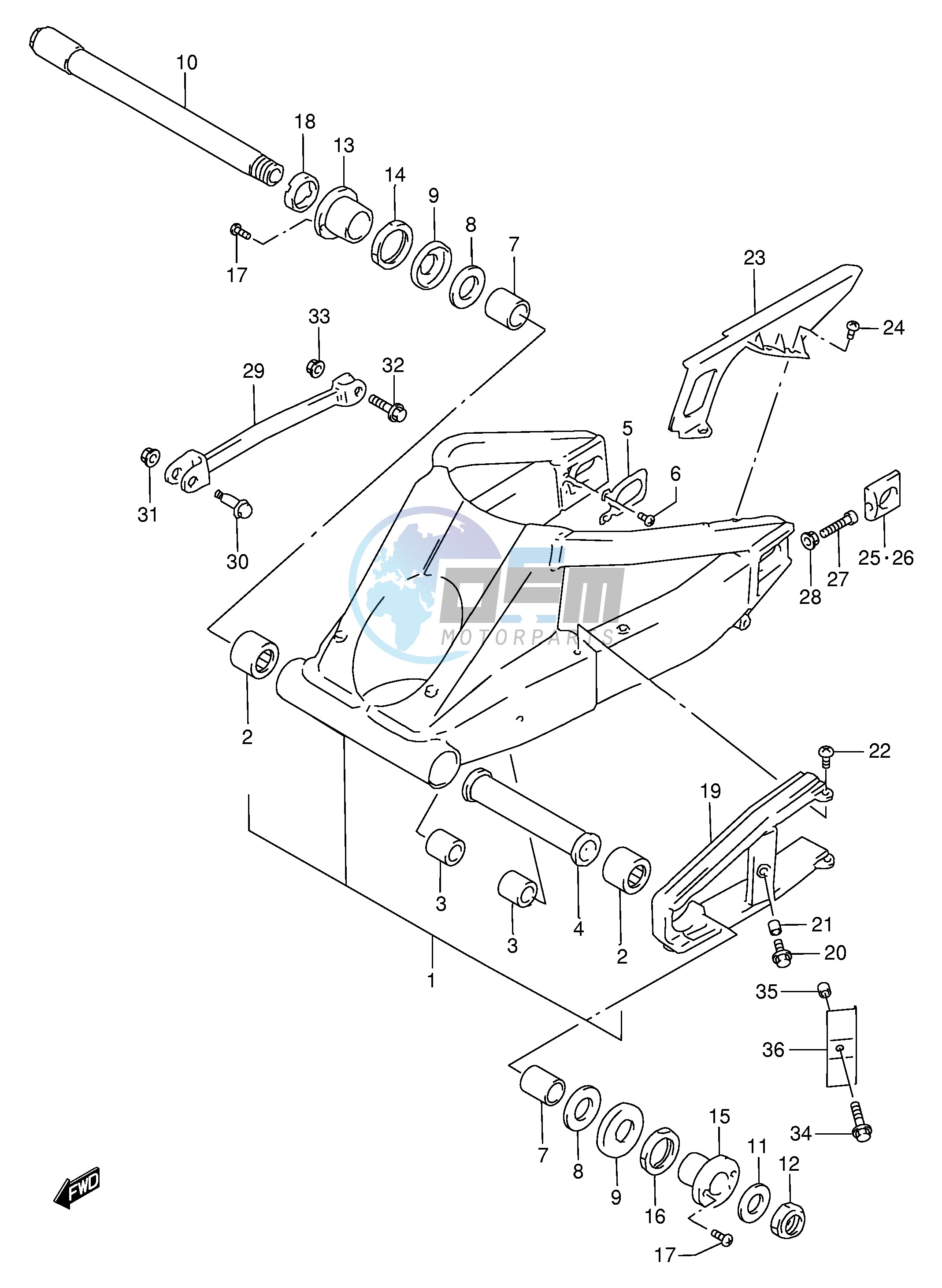 REAR SWINGING ARM