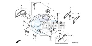 CBR1000RA9 France - (F / ABS CMF HRC MKH MME) drawing TOP SHELTER