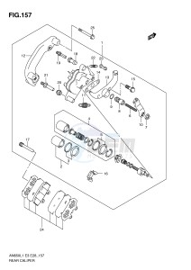 AN650 (E3-E28) Burgman drawing REAR CALIPER (AN650L1 E33)