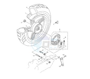 HW XENTER 125 drawing REAR WHEEL