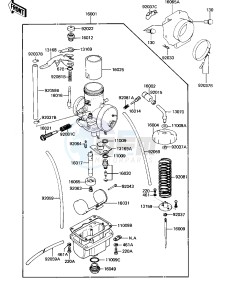 KDX 250 B [KDX250] (B2) [KDX250] drawing CARBURETOR