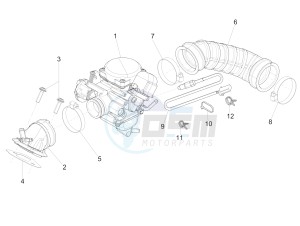 Liberty 125 4T PTT E3 (E) (EMEA) drawing Carburettor, assembly - Union pipe