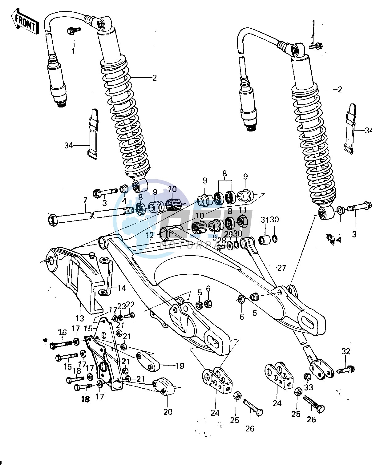 SWING ARM_SHOCK ABSORBERS -- 78-79- -