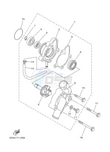 YFM450FWAD YFM45FGPB GRIZZLY 450 EPS (1CTK 1CTL) drawing WATER PUMP