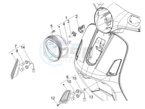 Granturismo 125 L E3 drawing Head lights - Turn signal lamps