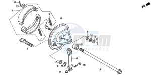 CB250 drawing REAR BRAKE PANEL