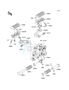 W650 EJ650-C7P GB XX (EU ME A(FRICA) drawing Footrests